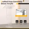 Podium With Light, Clear Acrylic Pulpit For Churches, Church Pulpit Podium Lectern Clear Acrylic Podium Stand Reception Stand 5