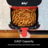 Chef 5.8QT Air Fryer, 8-in-1 Smart Cooking Programs, Nonstick and Dishwasher-Safe Basket, Complete Recipe Book, Red, DCDAIR 4