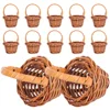 12 Pcs Mini Woven Basket Rattan Handmade Baskets Small Storage Home Decor Flower Baskets Photo Props Weaving Containers 3