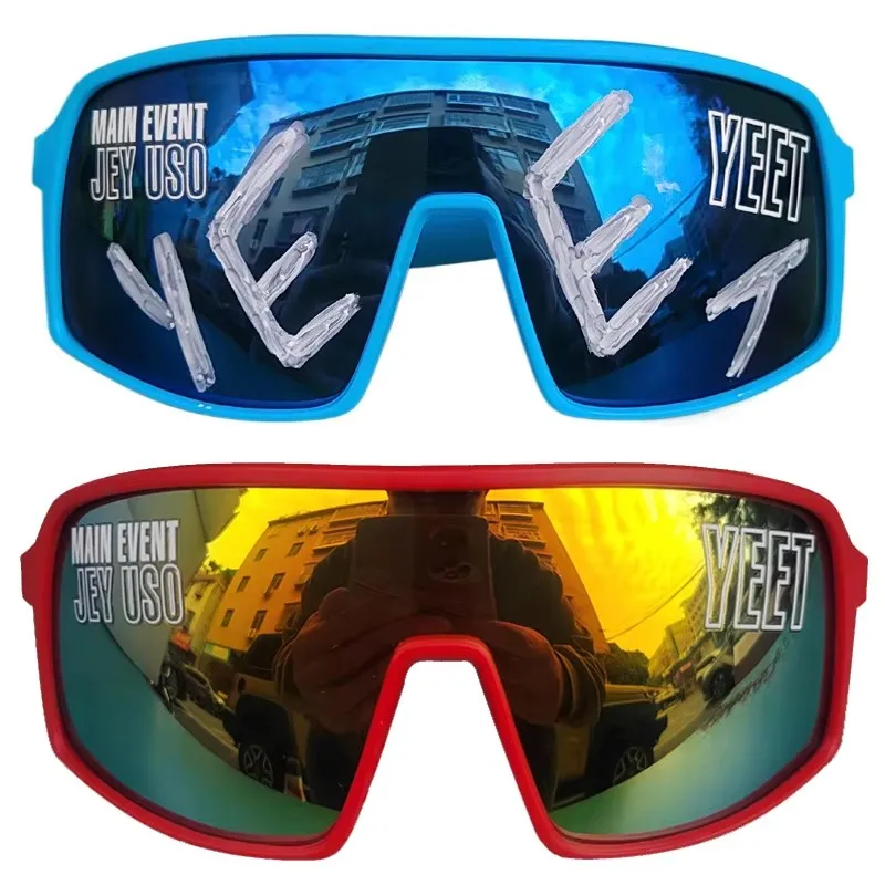 Jey Uso Yeet Sports Shades Glasses Bloodline USOS RARE RED Sunglasses 4