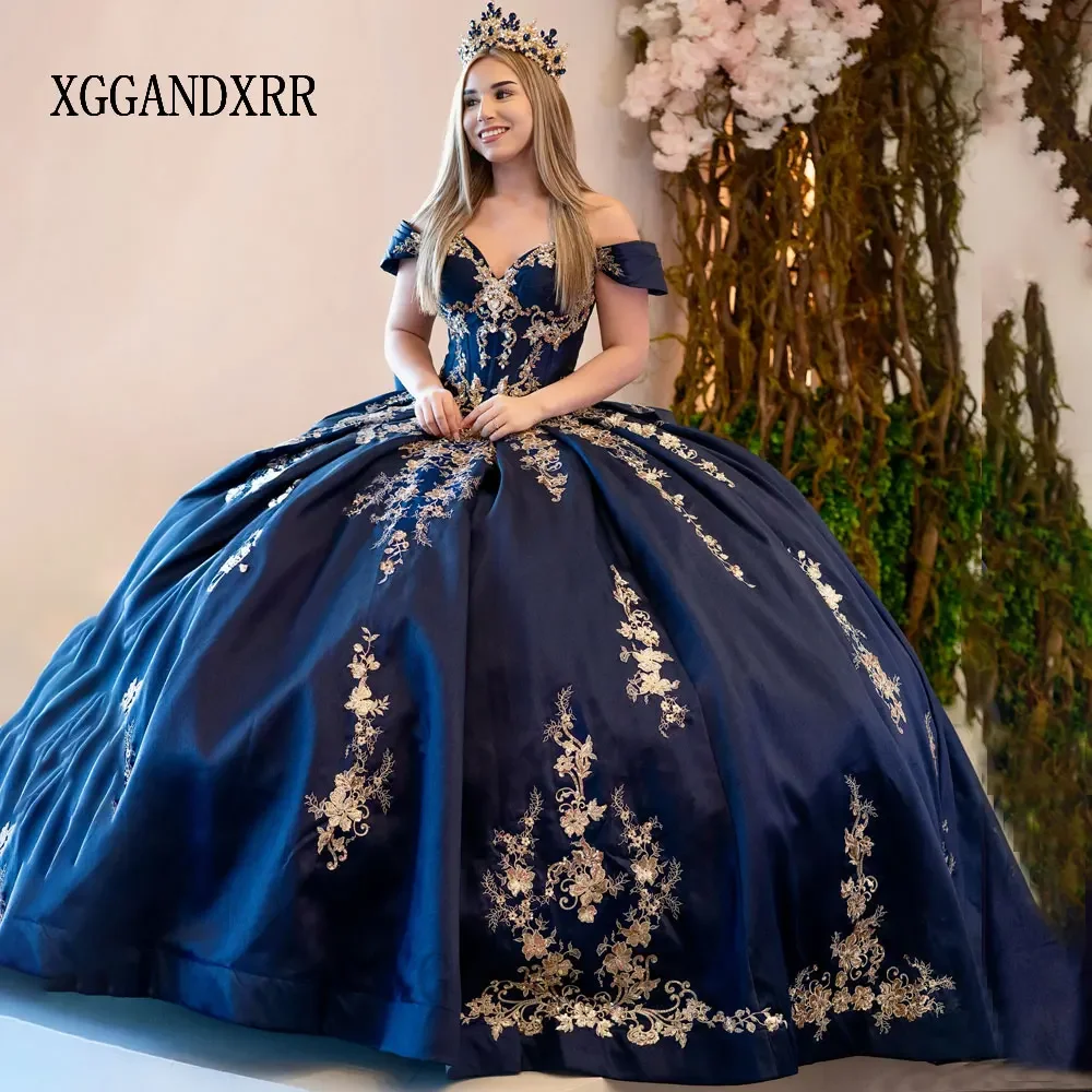 Royal Blue Quinceanera Dress 2026 Vestidos De 15 Gold Lace Appliques  Crystal Sweetheart Princess Sweet 16 XV Birthday Ball Gown - AliExpress 320