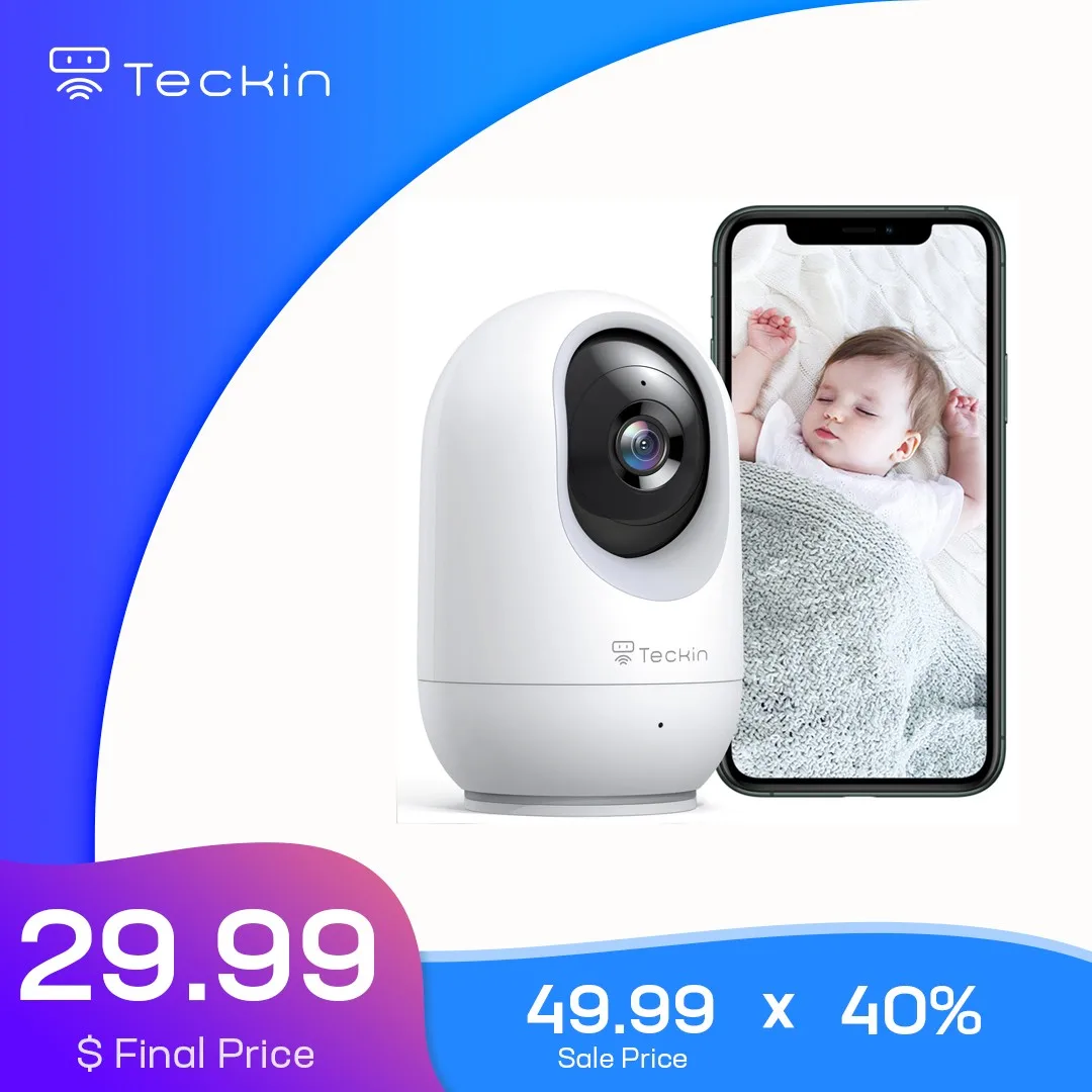 Teckin TR100 Cam 1080P Wi-Fi Indoor Home Seurity Camera for Baby Night Vision 2-Way Audio Motion Tracking 360˚ view | Безопасность и