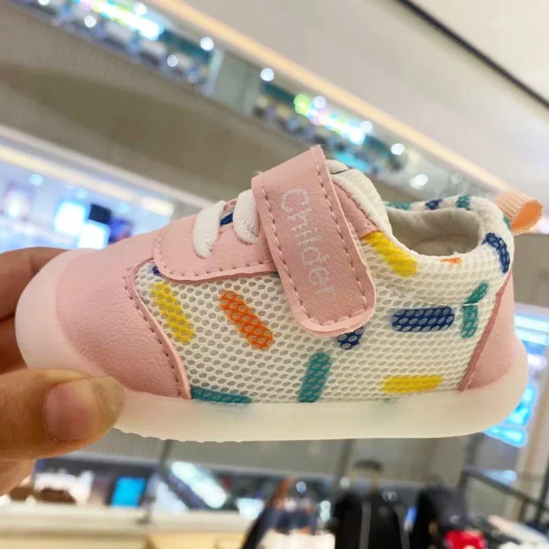 Boys/Girls Baby Walking Shoe 2025 Spring/Autumn New 0-2 Year Old Shoe Soft Sole Mesh Breathable Baby Shoe Nude Shoe bebê أحذية 6