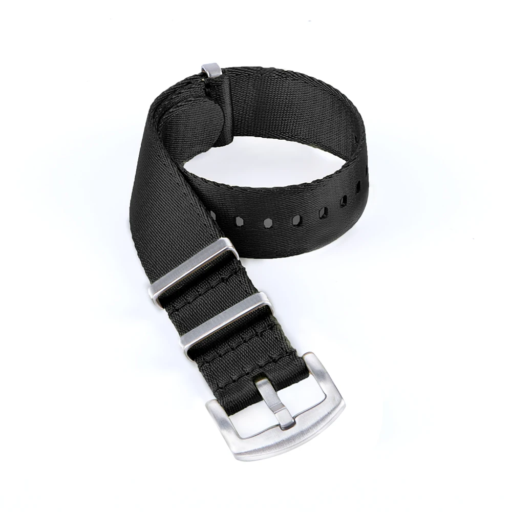 Durable Nylon Fabric Wristband with Stainless Steel Buckle - Available in Multiple Sizes