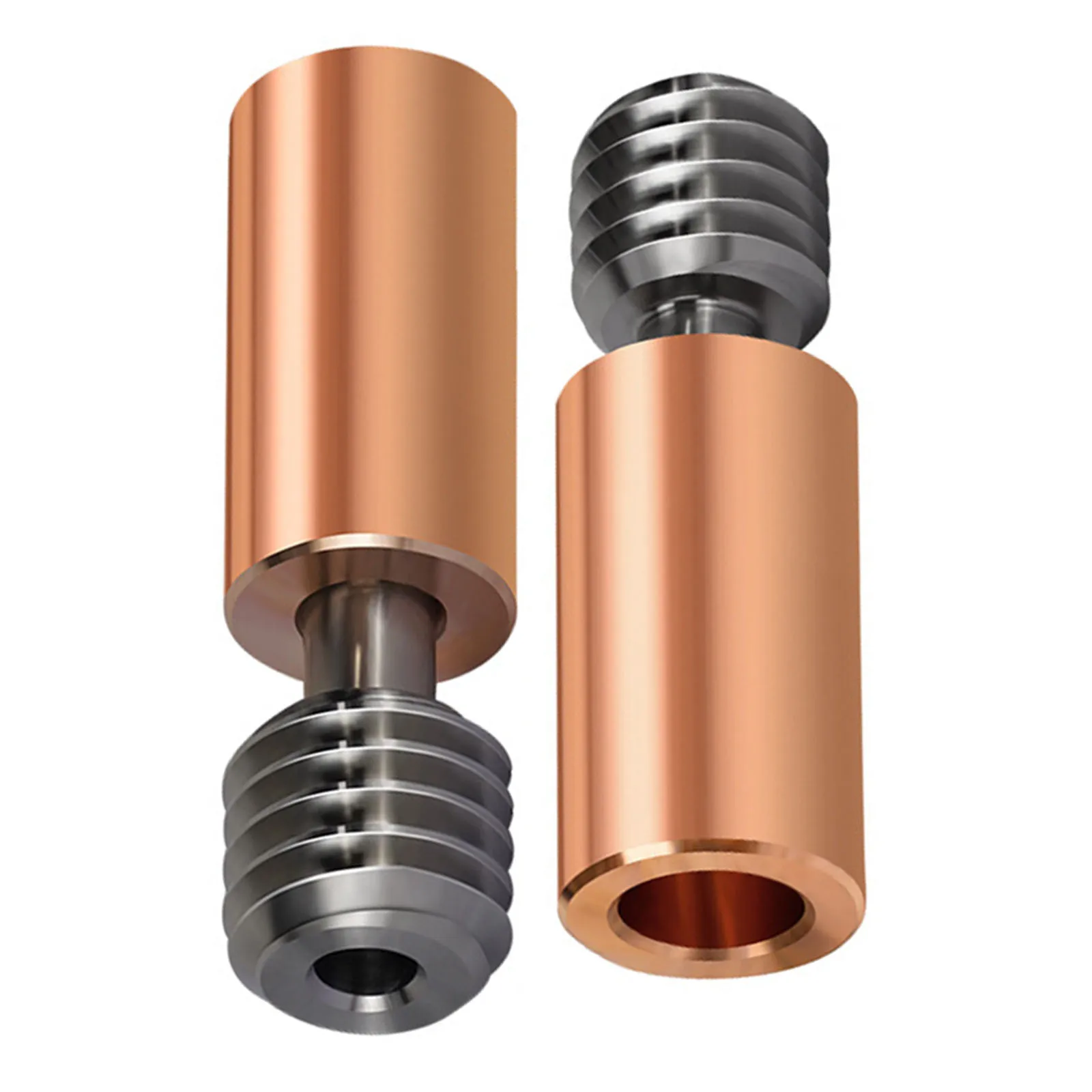 

2pcs Alloy Throat Smooth Thread Heatbreak For Flying Bear 5/6 All Metal Throat Bimetal Pipe High Temperature Resistanc