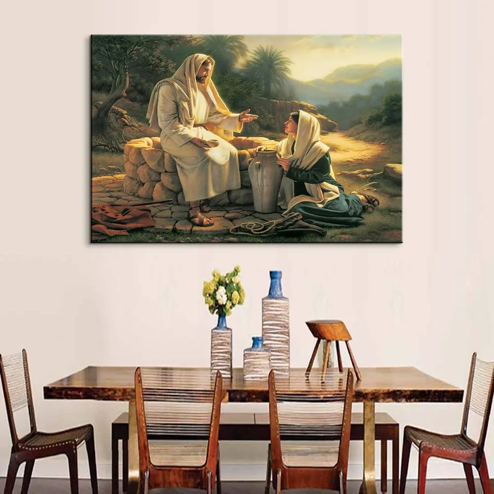 

Gethsemane панно «Иисус», религиозная живопись, современное христианское искусство от Ho Me Lili, настенное искусство для домашнего офиса, Декор