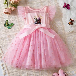 Tangled Rapunzel Princess Summer Baby Girl Princess Dress Mesh Skirt Summer Sleeveless Clothes Wedding Party Dresses 2-6Y