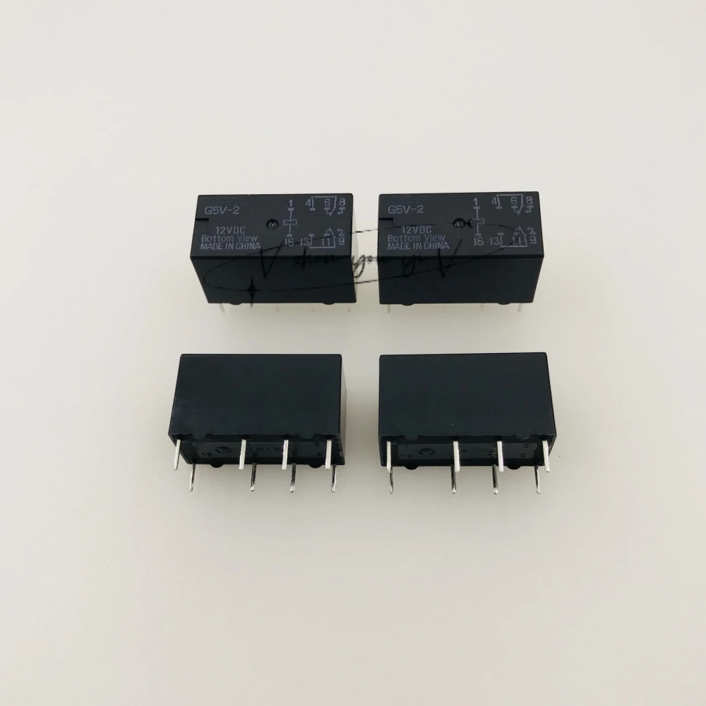 10-Pack Omron G5V-2 5VDC Signal Relays | 8-Pin DPDT PCB Mount Relays For Electronics Projects