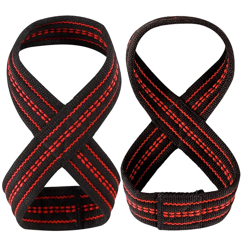 Description Picture 2 of itemFigure 8 Weight Lifting Straps DeadLift Wrist Strap for Pull-ups Horizontal Bar Powerlifting Gym Fitness Bodybuilding Equipment