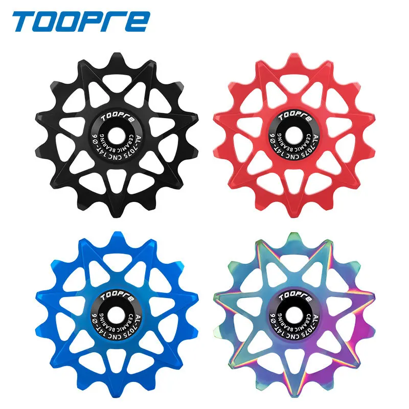 Premium Bicycle Derailleur Jockey Wheels - Aluminum Ceramic Bearing Pulley, Lightweight Hollow Design