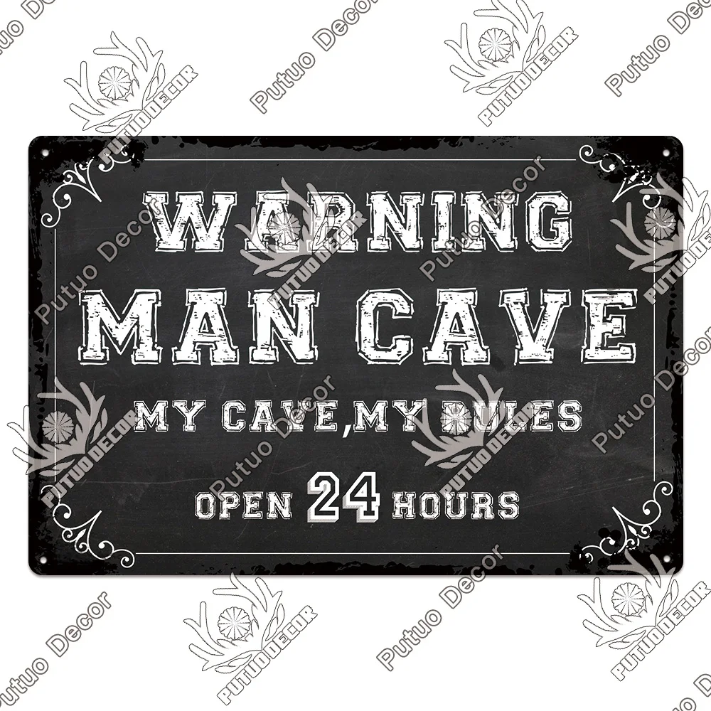 Garage Bar Wall Art Funny Music Metal Sign - My Neighbors Are Listening To Great Music Wall Decor 12x8 Inch Man Cave Sign