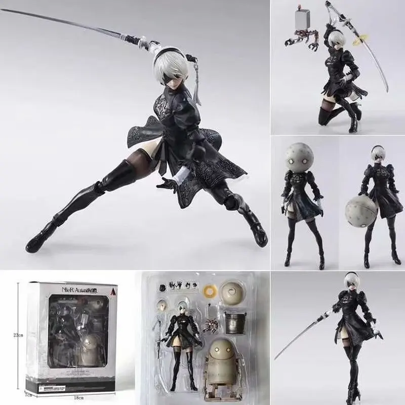 

Экшн-фигурка Nier Automata, аниме YoRHa No.2 тип B 2B, фигурки, игрушки, машина Lifeform, фигурка, Коллекционная модель, подарок для детей