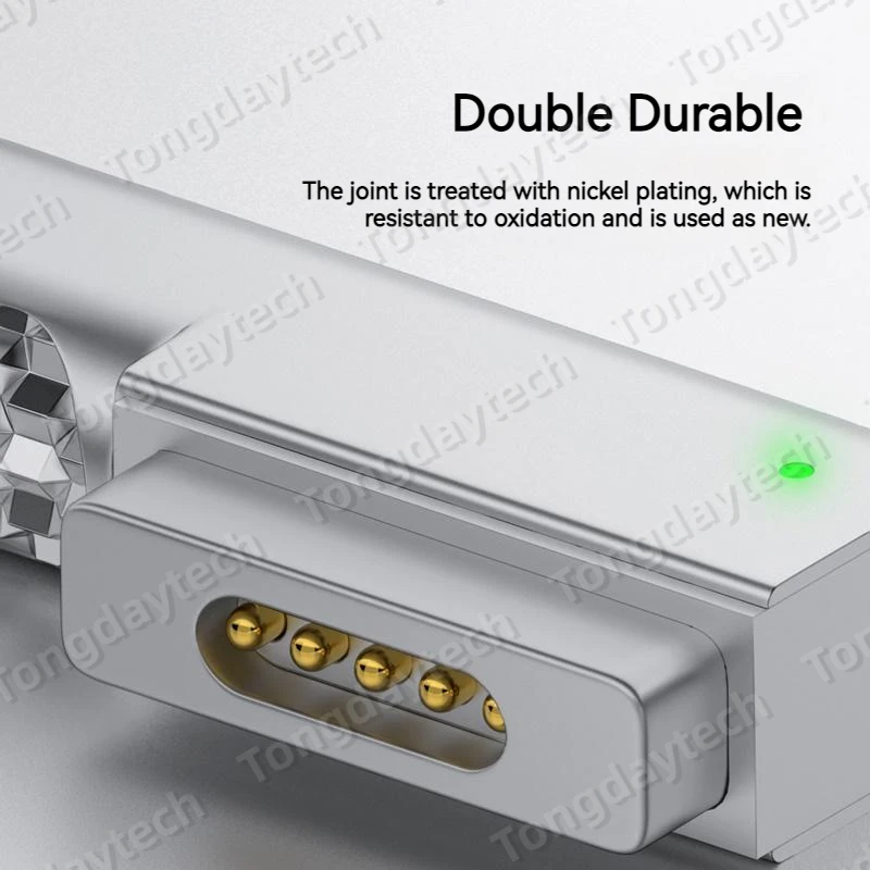140W MacBook Air Pro USB Type C Female Charging Adapter for Magsafe 3 2 1 Alloy Magnetic LED Indicator Plug Converter