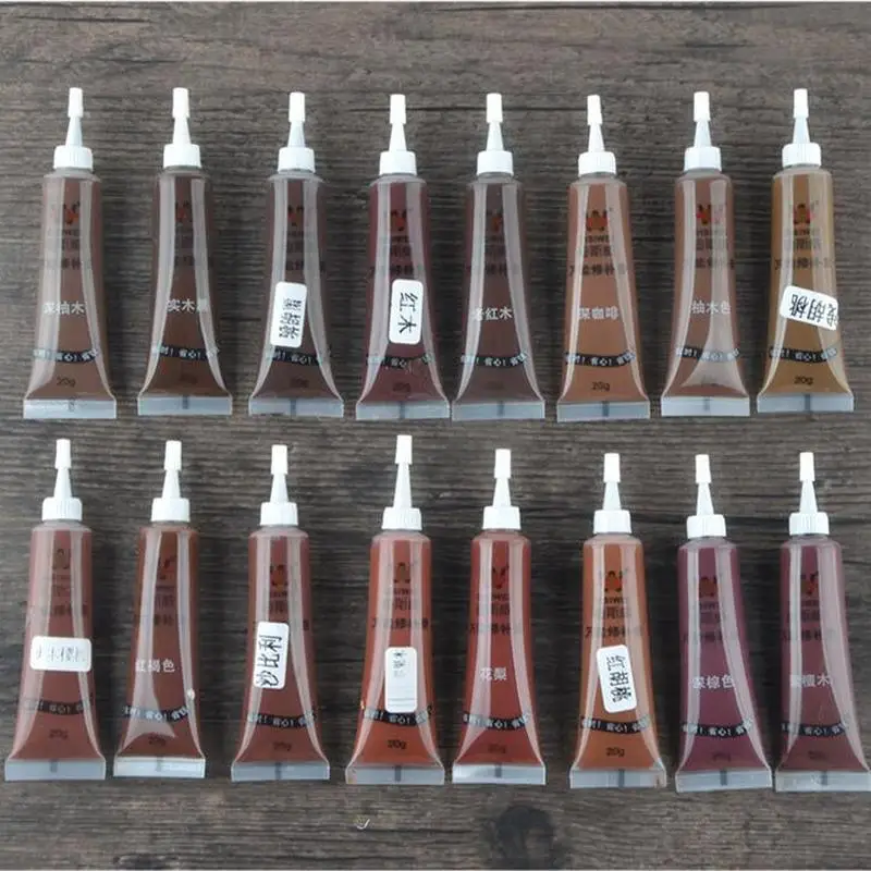 Wood Repair Kit Wood Wax Oil Wood Furniture Refinishing Paste Wood Floor Scratch Fast Remover Repair Paint 17 Colors Wax for Furniture 20g