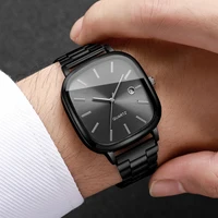 Fashion Square Men Business Watches Analog Calendar Quartz Watch for Mens Clock Reloj Hombre（Without Box） 4