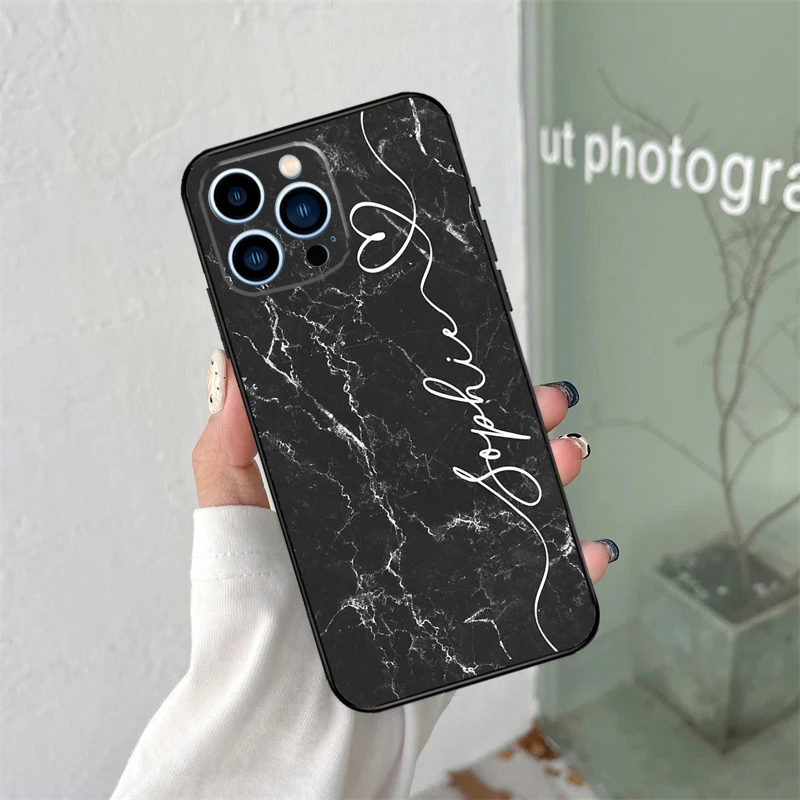 Funda De Teléfono De Mármol, Regalo Personalizado, Nombre Inicial - Foto 9