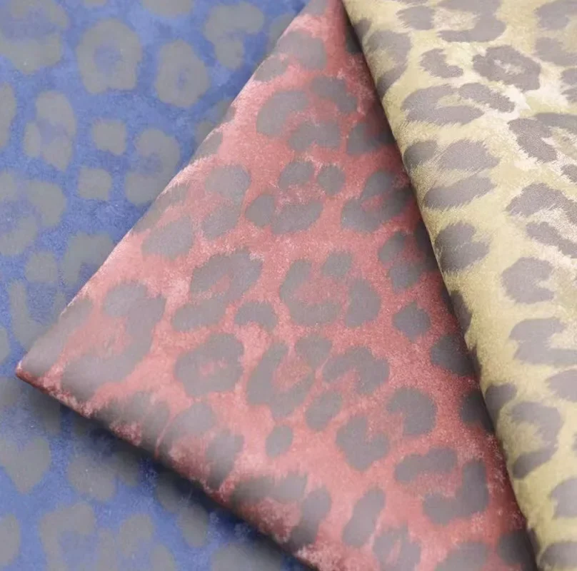 African Leopard Print Shearling PU Leather 0.85mm Flocking Bottom Cloth Artificial Leather Sports Shoes Bag Fabric