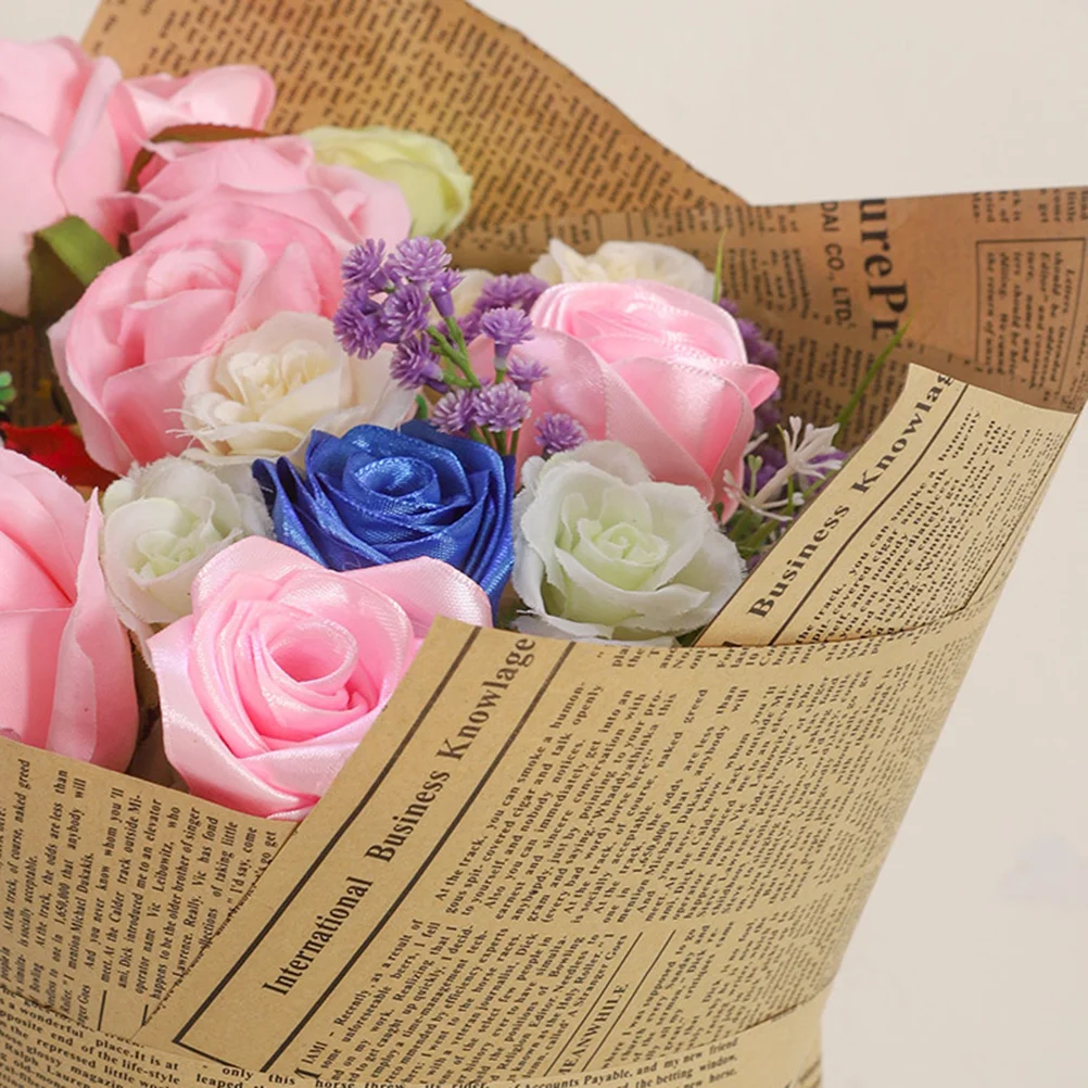 

20 Pcs Gift Packaging Paper Flower Wrapping Crafting Vintage Wedding Decorations for Ceremony Flowers Retro