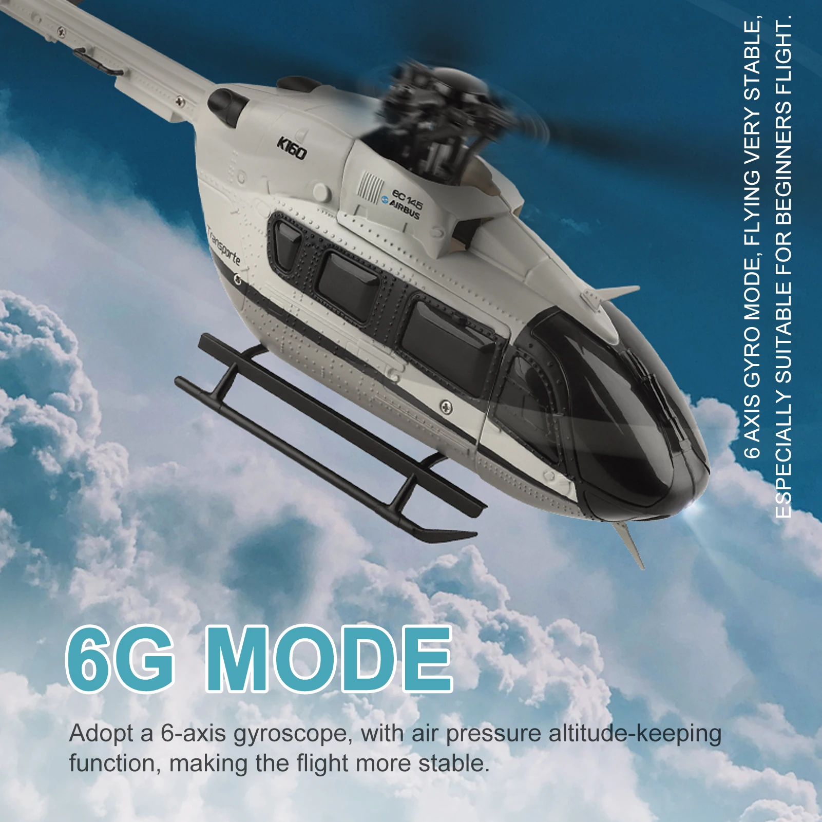 고도 유지 기능, 브러시리스 모터, 원키 이착륙, 2.4GHz 무선 조종 기능을 갖춘 4채널 RC 헬리콥터, 어린이용 장난감 항공기