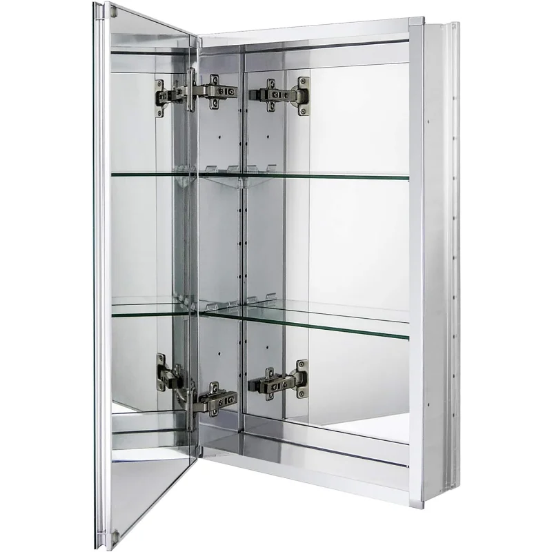 Fundin Plastic Medicine Cabinet, Beveled Edge Mirror Door with