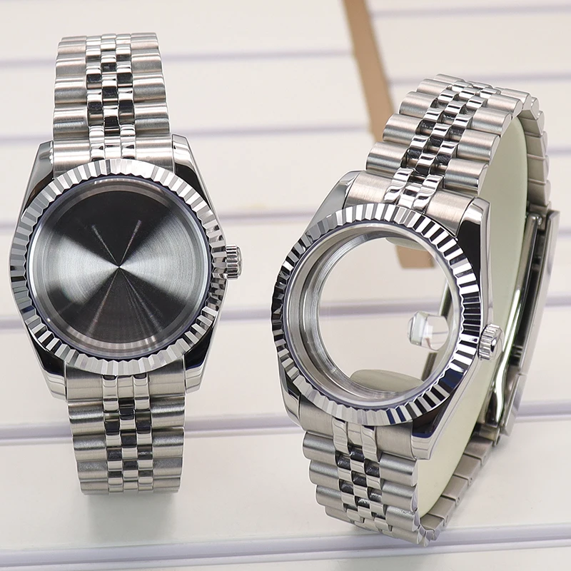 Premium Sapphire Crystal Watch Case with 5-Link Strap