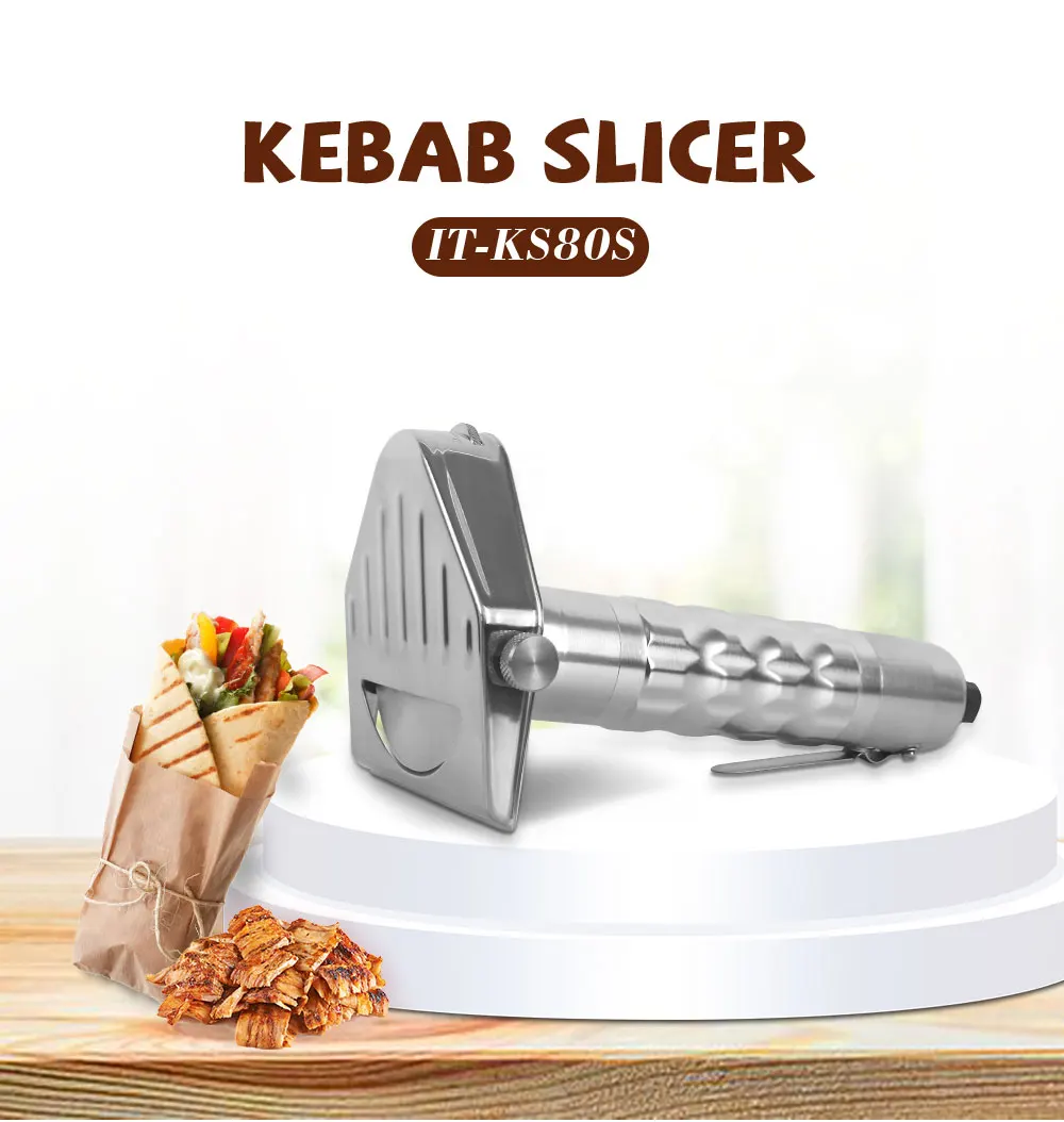 Description Picture 2 of itemITOP Kebab Slicer Electric 80 mm Diameter Blade Handheld Shawarma Slicing Machine Transformer 80W 110V-220V Universal