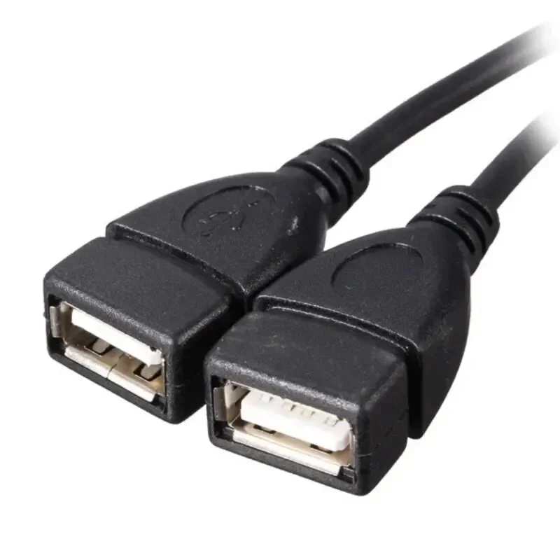 Dual Splitter Adapter Cable One to Two Female to USB 2 Male Power Extension Cables, High Quality USB 2.0 Cable USB Convenience