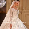 Customized Robe Mariee 2 in 1 Long Sleeve Ball Gown Wedding Dress Illusion Back Vestido De Novia Beading Appliques Gelinlik 6