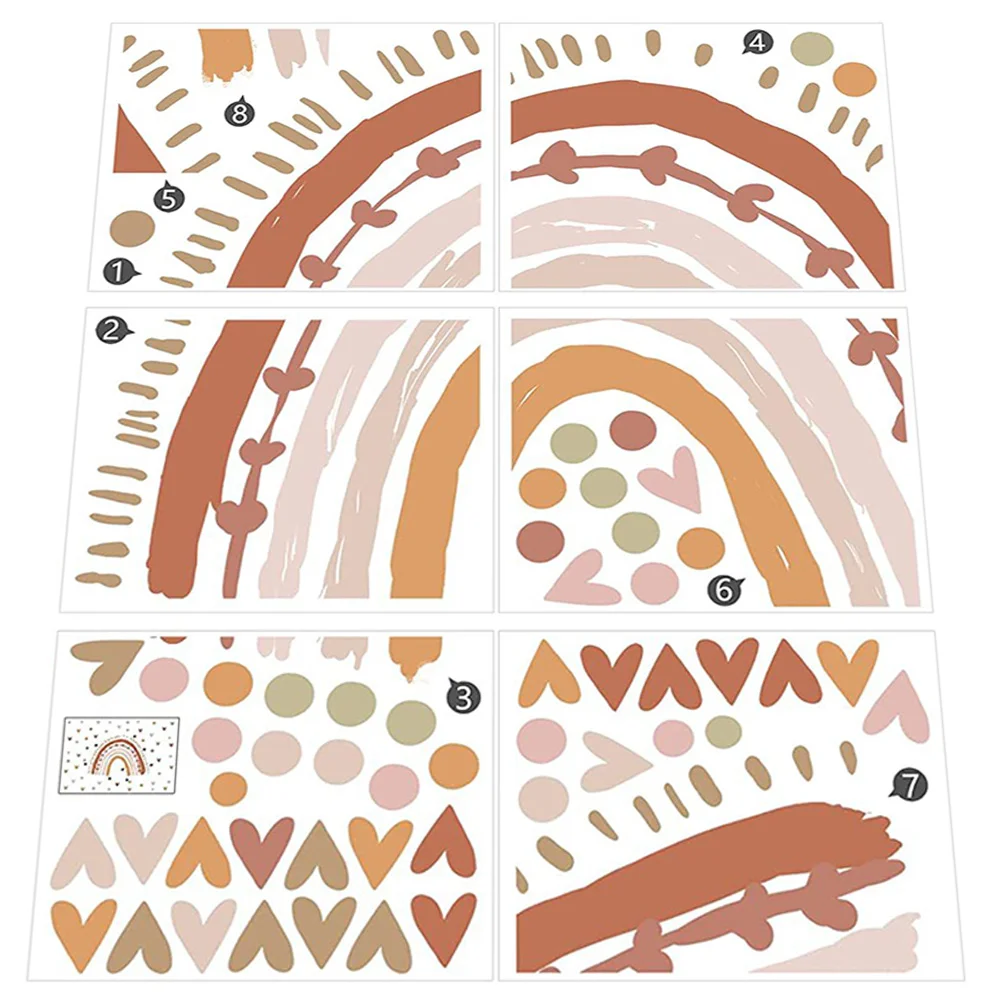 

1 Set of Rainbow Wall Decor Wall Stickers Rainbow Wall Decal Bedroom Wall Stickers Nursery Wall Decor