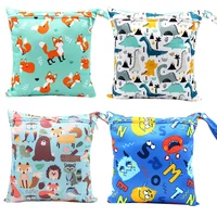 Mommy Diaper Bag for Baby Reusable Cloth Nappy Wet Bag Infant Portable Waterproof Stroller Dry Pail Pocket 28*30cm 1