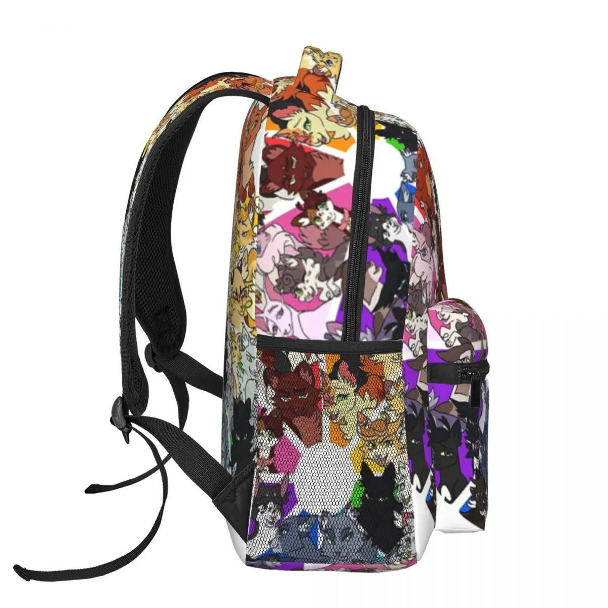 Warrior Cats Color Wheel New Fashion High Capacity Waterproof College Backpack Trendy Laptop Travel Book Bag 3