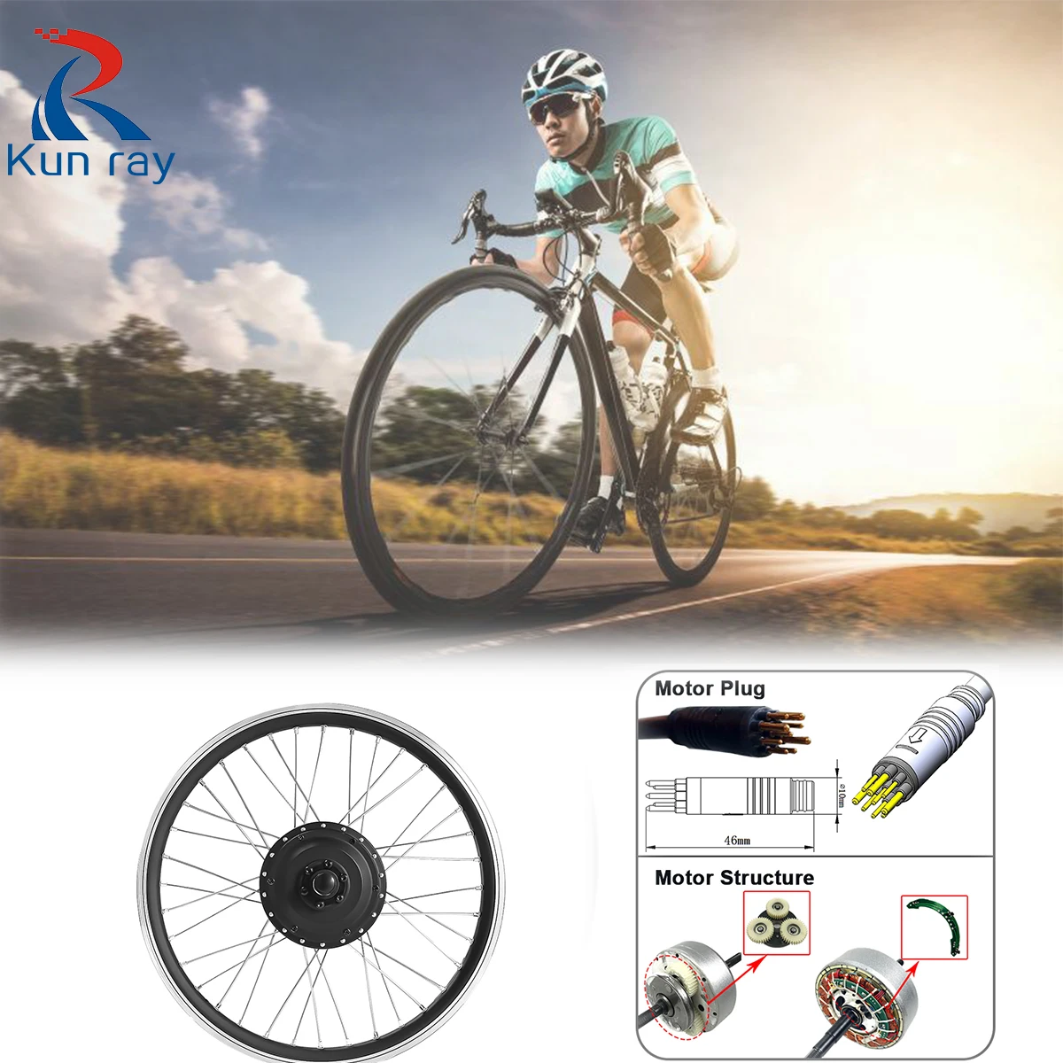 Hengtai Ebike Motors 48V 500W Hengtai Ebike Hub Motor 26