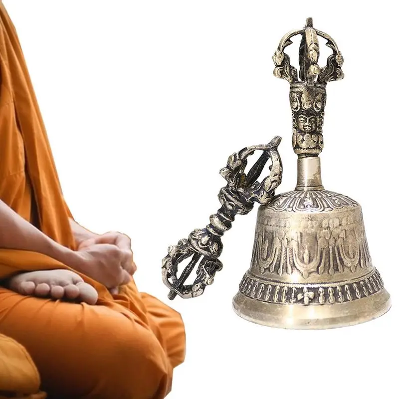 Tibetan Buddhist Meditation Bell Tibetan Buddhist Meditation Bell And Dorje Set Hand Bell Dorje Vajra Bell Meditation Altar