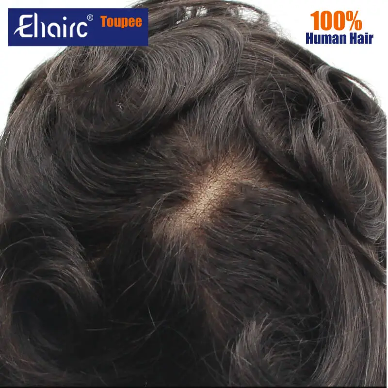 AIR-Lace|Full Swiss Lace Hair System For Men 80% Ultra soft and Comfortable Favored by North American Male Hair Prosthesis