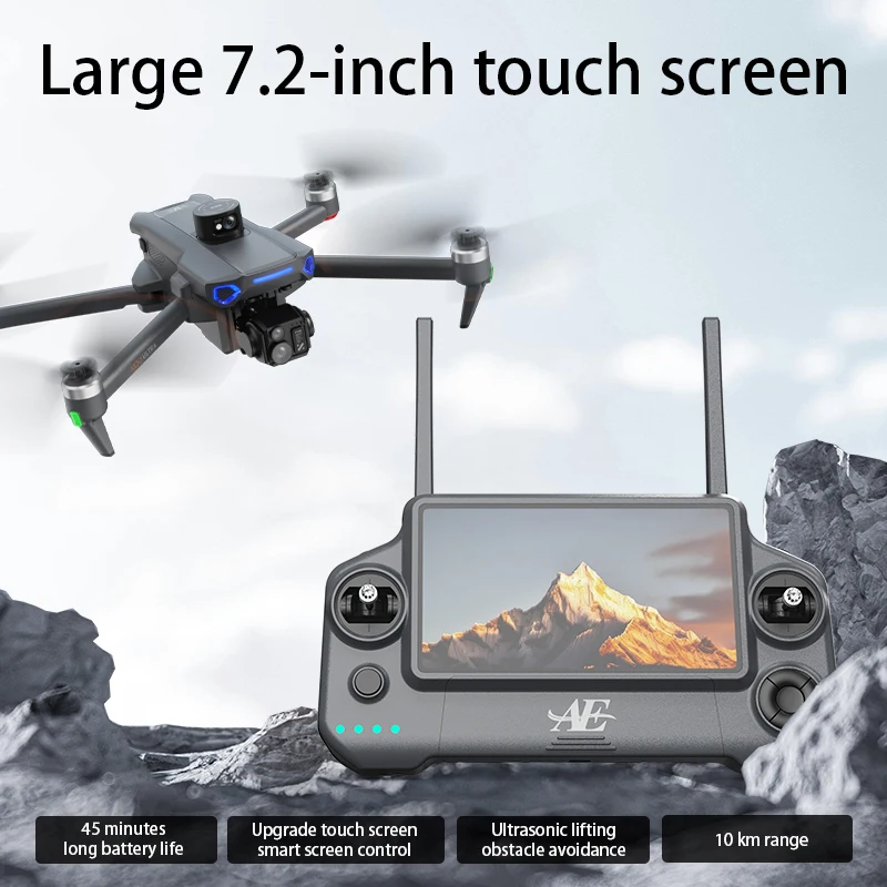 AE30 GPS Drone 8K Profession HD Camera 3-axis Gimbal Brushless Laser Obstacle Avoidance Airdrop With Large Screen Quadcopte Toys