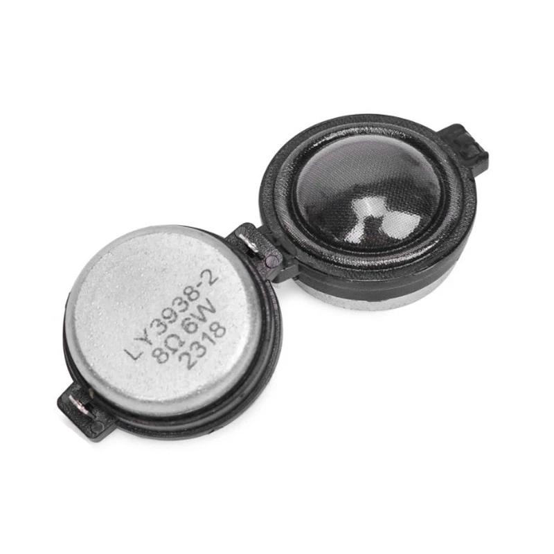 2pcs 1 Inch 30 MM 8 Ohm 6W Tweeter Speaker Ball Top Transparent Filament Film DIY