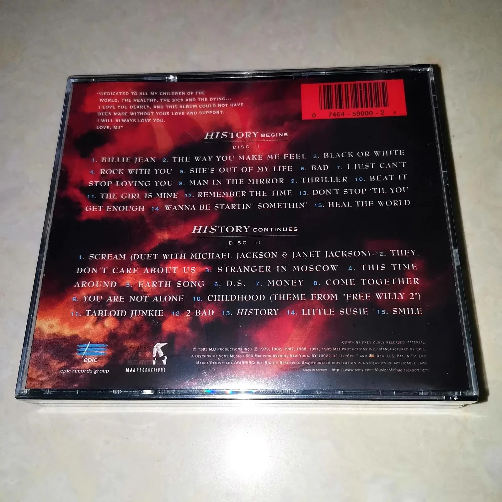 Superstar MJ Michael Jackson Music CD King of pop History Album Compact Disc Cosplay CD Player Party Music Soundtracks Box Gifts
