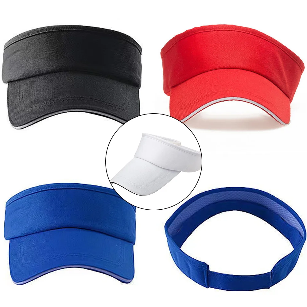 

Spring Summer Sports Sun Hats Women Hat Men's Cap Adjustable Cotton Visor UV Protection Top Empty Tennis Golf Running Sunscreen