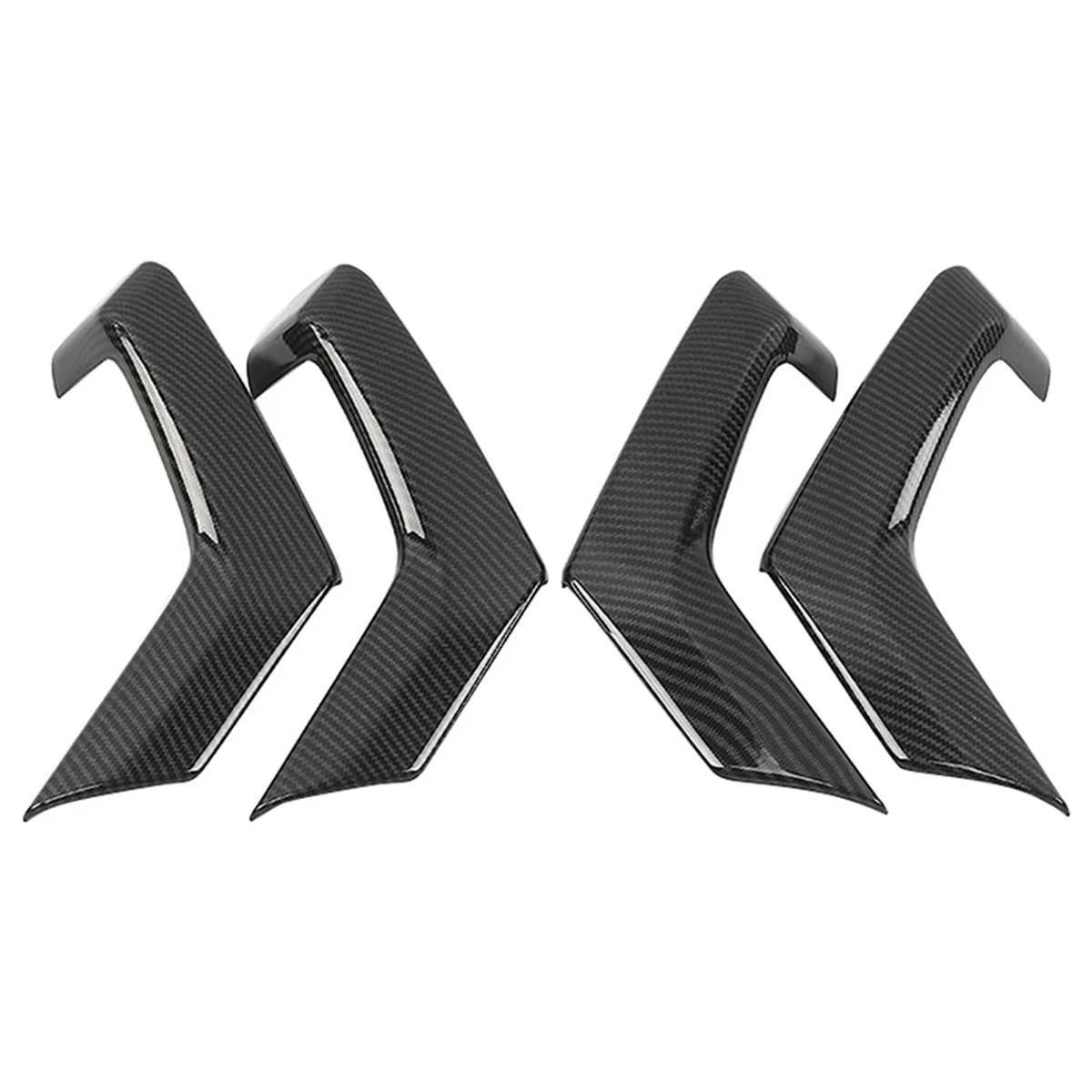 In Fibra Di Carbonio Car Interior Door Handle Cover Trim Door Bowl Stickers Decorazione Per T-Roc Troc 2017-2020