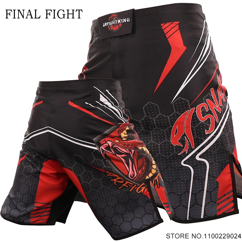 

MMA Shorts Snake Print Boxing Pants Men Mixed Martial Arts Jiu-jitsu Grappling Sparring Kickboxing Muay Thai Training Shorts