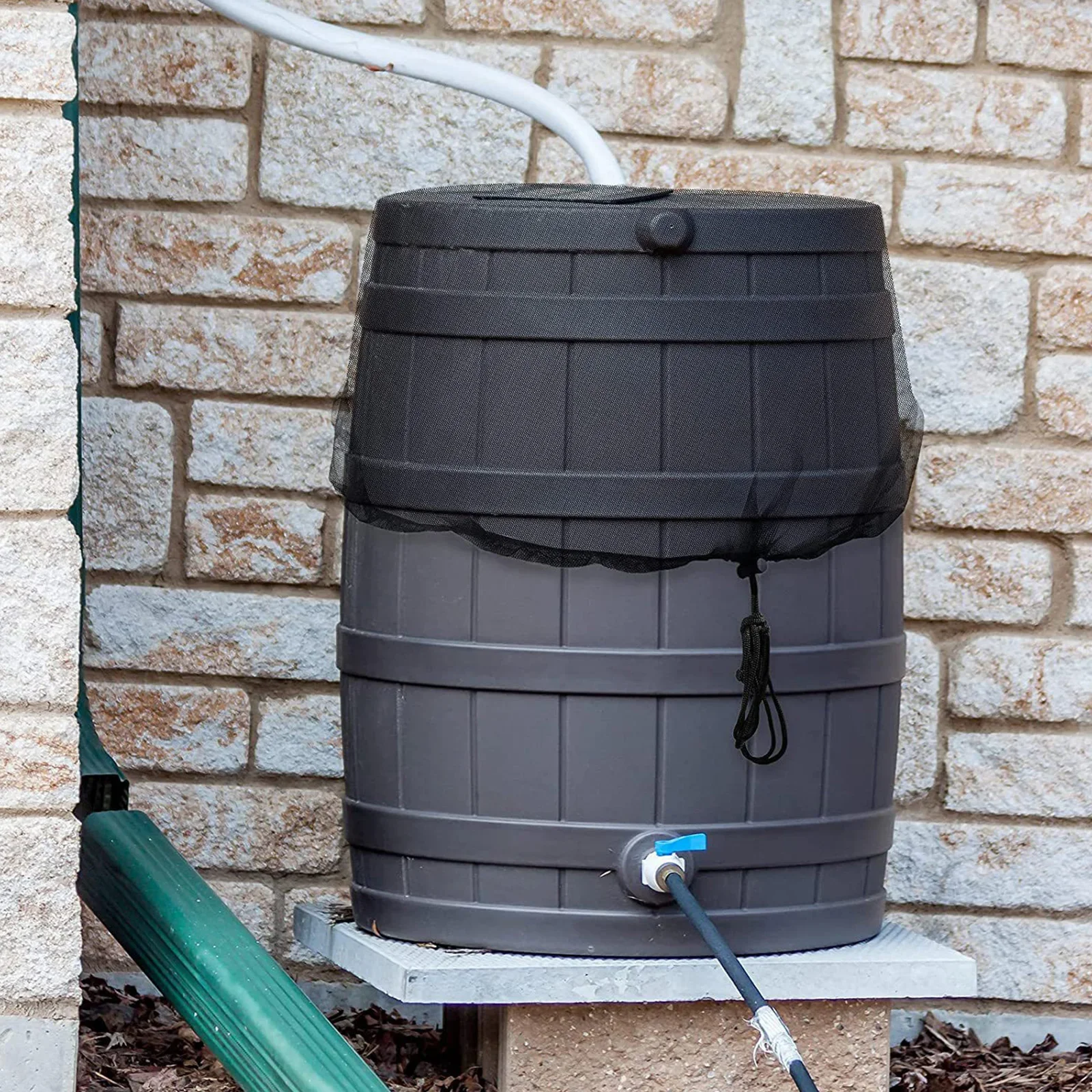 80/120CM Mesh Cover for Rain Barrels with rain barrel cover