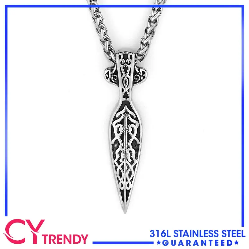 

Viking Rune Ins Fashion Necklace Men's and Women's Minimalist Amulet Stainless Steel Pendant Necklace