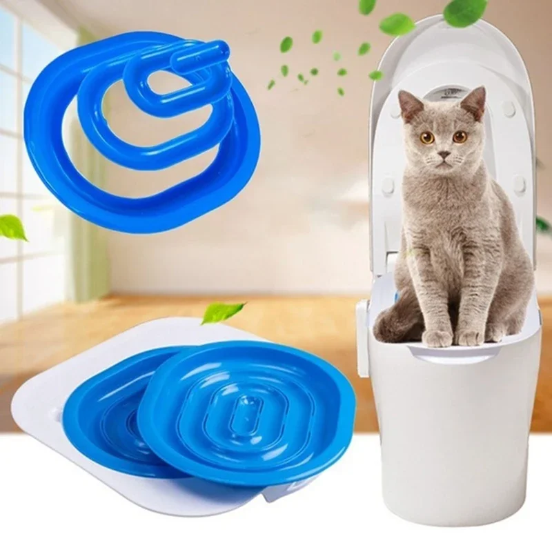 Pet Cat training Toilet Seat Pet Plastic litter Box Tray Kit Professional Trainer Clean Kitten Healthy Cats Human Toilet