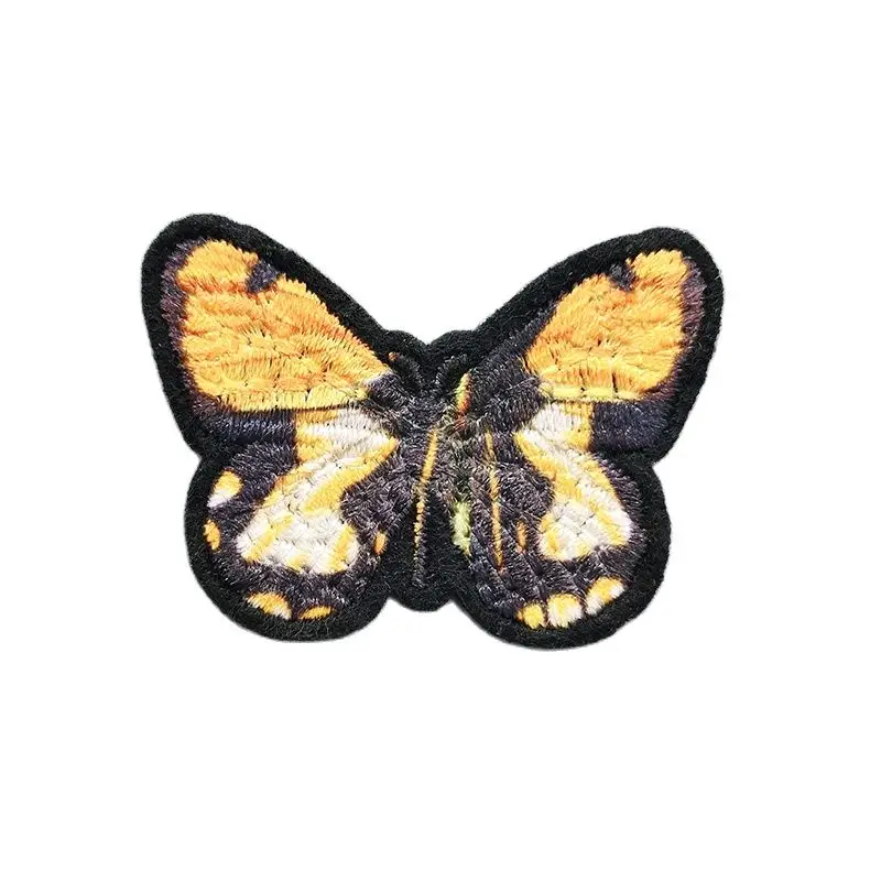 

100% таможенных вышивных нашивок с 3D логотипом бабочка термоклейкие вышитые значки DIY Ремонтные этикетки пришитые на бирки моющиеся