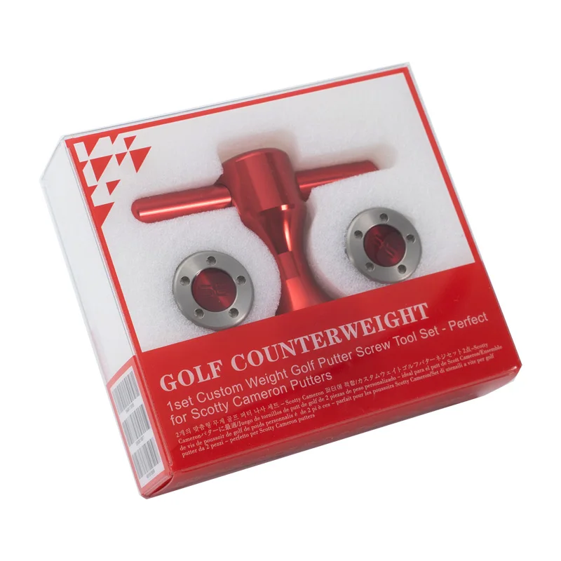 1 Set Golf Putter Weights 5g/10g/15g/20g/25g/30g/35g/40g 2pcs with Red Wrench Kit Replace for Titleist Scotty Cameron Putter 3
