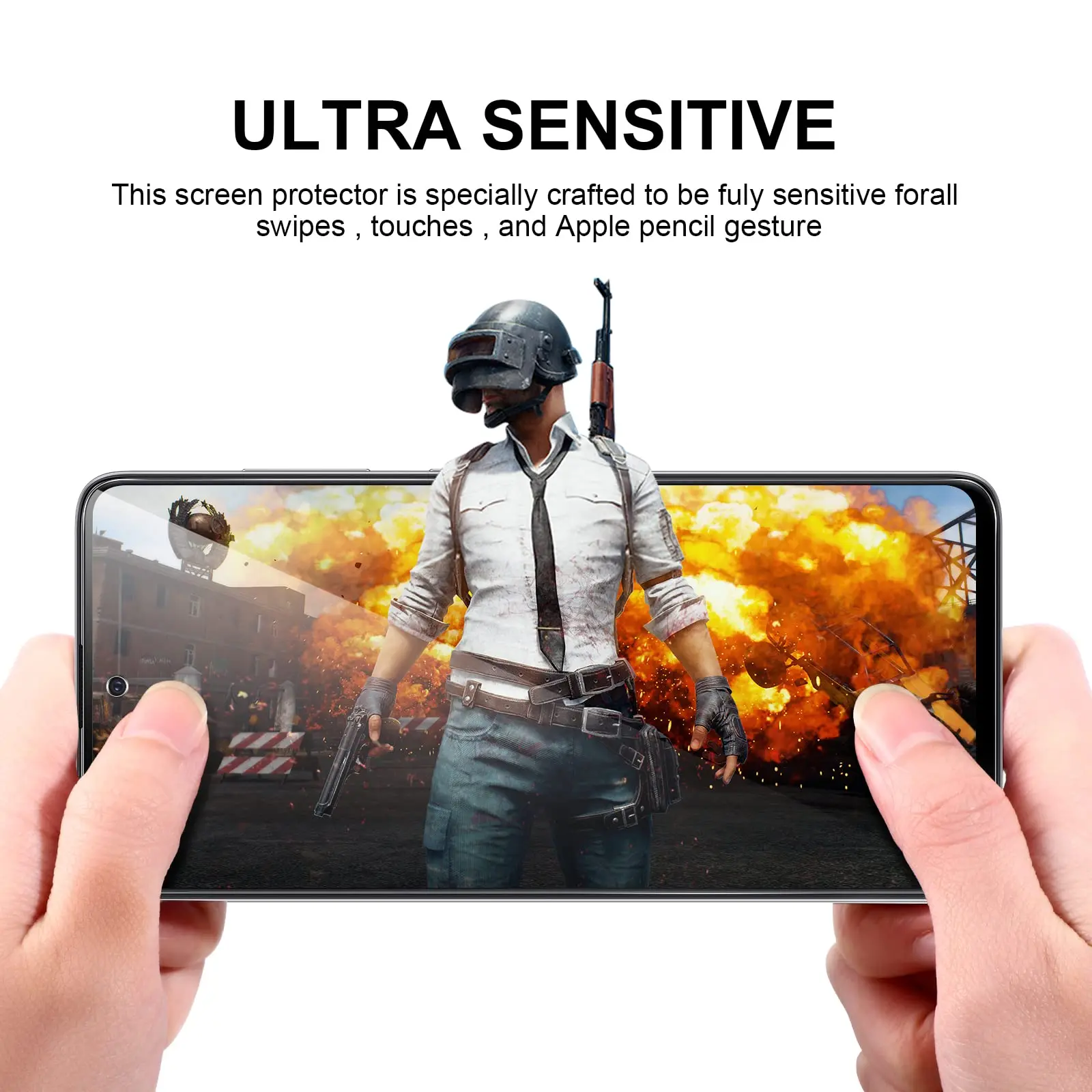 واقي من الزجاج المقسى لسامسونج غالاكسي A51 ، ، الم...