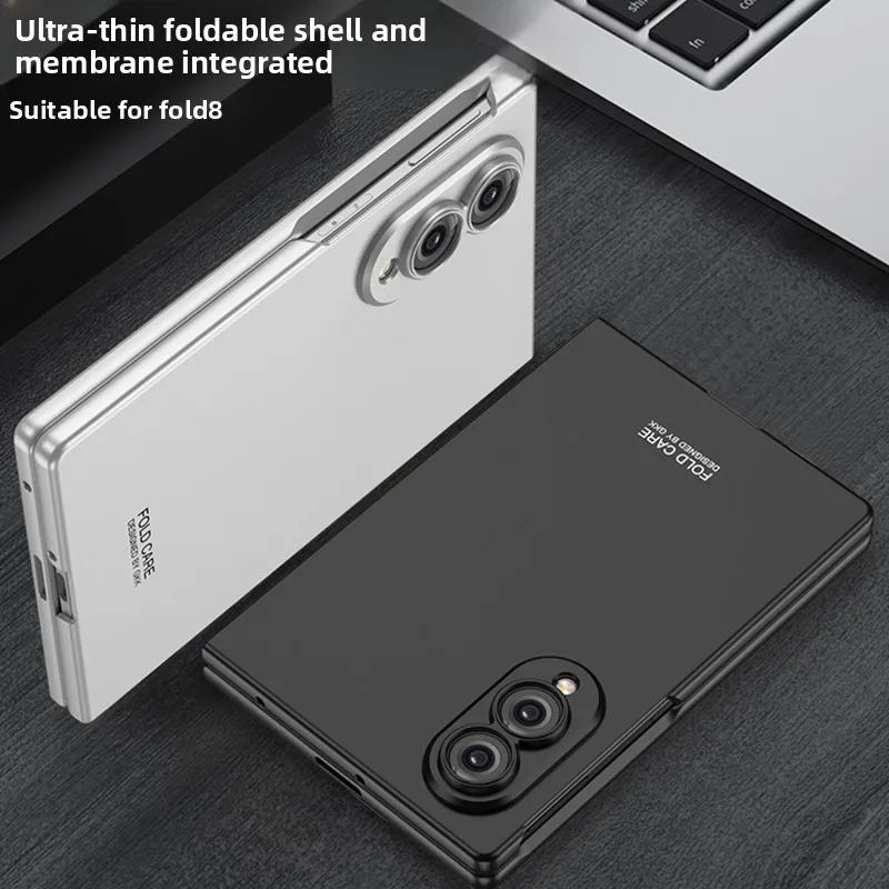 Ultra Slim Matte Shockproof Phone Case with Built-in Screen Protector