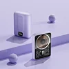 Q16 Portable Power Bank with Hidden Stand Magnetic Fast Charging Transparent Industrial Style 10000mA 5