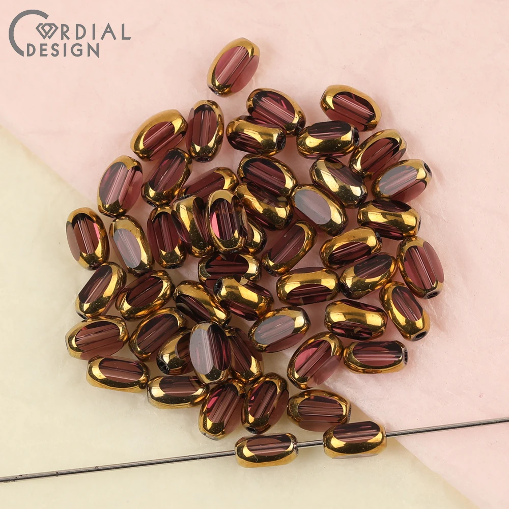 Cordial Design 4*7MM 500pcs Beads Making/Aurora Effect/DIY Making/Glass Bead/Oval Shape/Jewelry Findings & Components/Hand Made - cordial