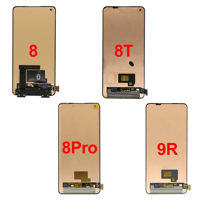 AMOLED LCD 터치 스크린 디지타이저 교체 부품, 원플러스 5 5T 디스플레이, 1 + 6 6T, 원플러스 7 7T 8T 9R 용 선택
